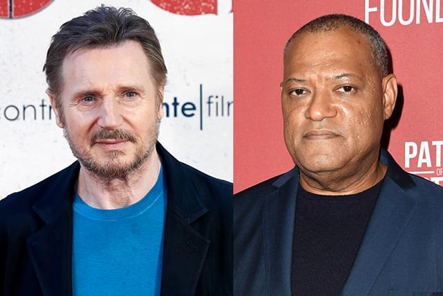 共演するリーアム・ニーソン（左）とローレンス・フィッシュバーン