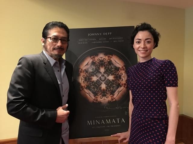 取材に応じた真田広之と美波