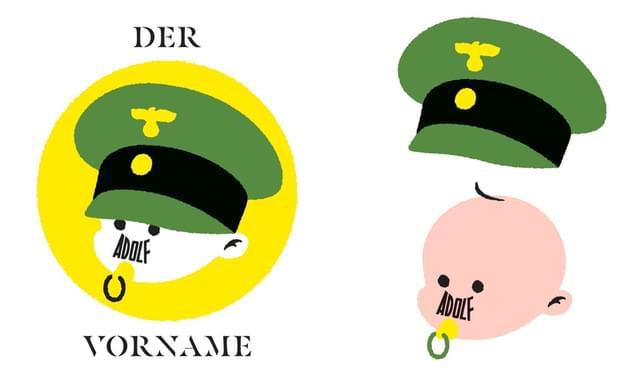 ちょび髭のアドルフ赤ちゃんをイメージ