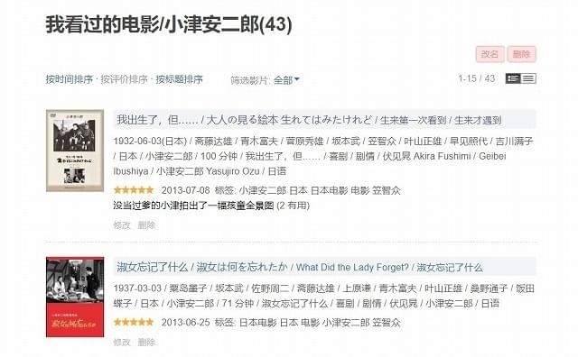 タグ機能を使用したページ