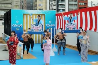 竜星涼＆犬飼貴丈、神輿で登場し夏祭りムード全開！ 与田祐希ら女優陣は涼しげな浴衣姿