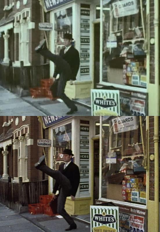 「シリー・ウォーク」も鮮明に！ 上：リマスター前 下：リマスター後