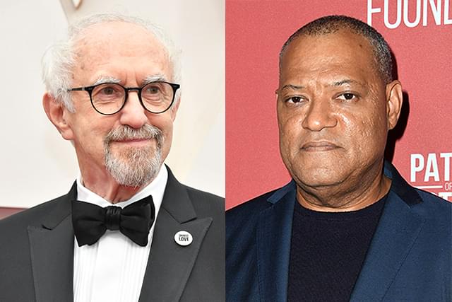 ジョナサン・プライス（左）とローレンス・フィッシュバーン（右）