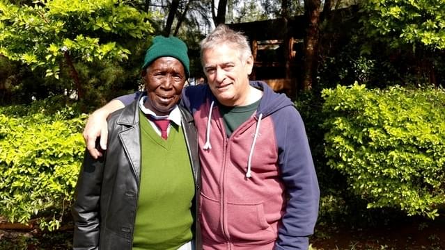 パスカル・プリッソン監督（右）とGOGO（ゴゴ）と呼ばれるプリシラさん