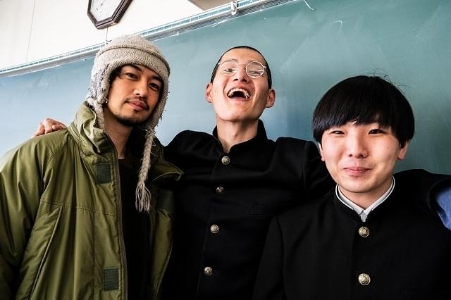 齊藤工監督(左)、九条ジョー(中央)、森優作(右)