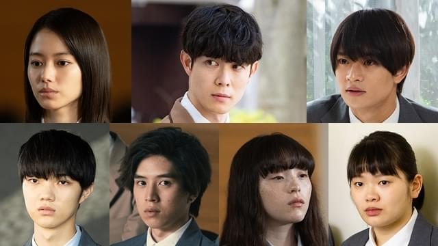 （上段左から）山本舞香、宮沢氷魚、浮所飛貴（美 少年／ジャニーズJr.） （下段左から）野村裕基、坂東龍汰、モトーラ世理奈、富田望生