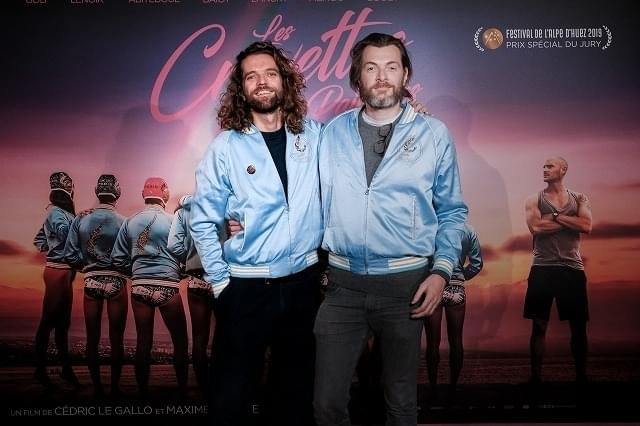 インタビューに応じたセドリック・ル・ギャロ監督（左）とマキシム・ゴバール監督（右）