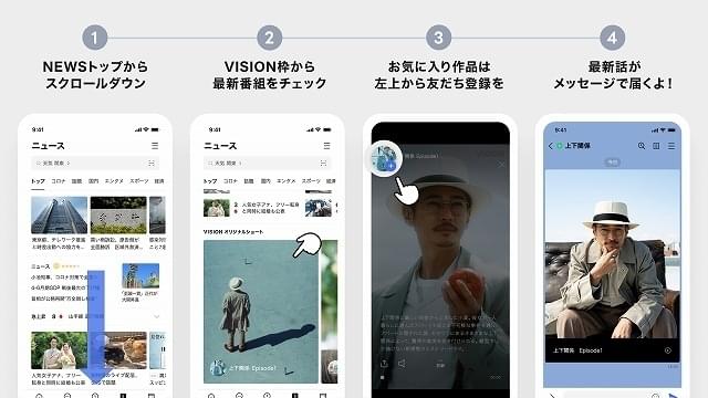 「LINE NEWS VISION」視聴方法