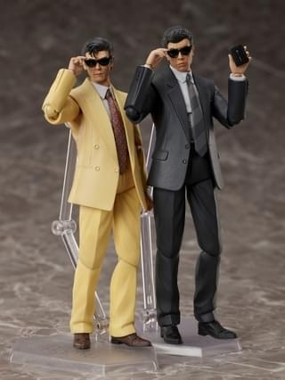 「あぶない刑事」タカ＆ユージがフィギュア化！ 愛用リボルバー、ドリンクなどの小物も付属