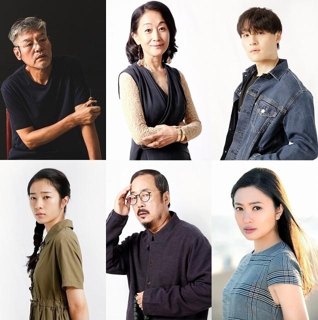 「安魂」キャスト陣。脚本はうなぎ」「赤い橋の下のぬるい水」の冨川元文