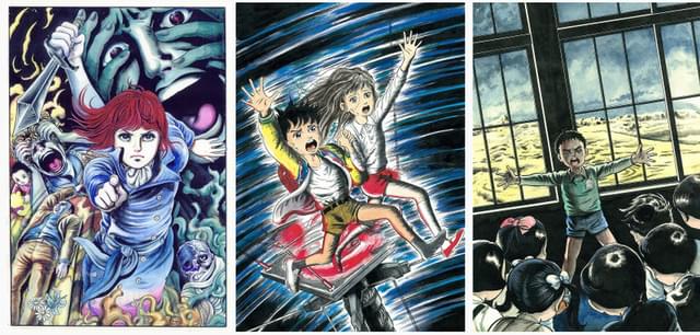 左から)おろち(1969-1970)、わたしは真悟(1982-1986)、漂流教室(1972-1974) ※カッコ内は連載年