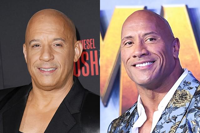 ビン・ディーゼル(左)、ドウェイン・ジョンソン(右)