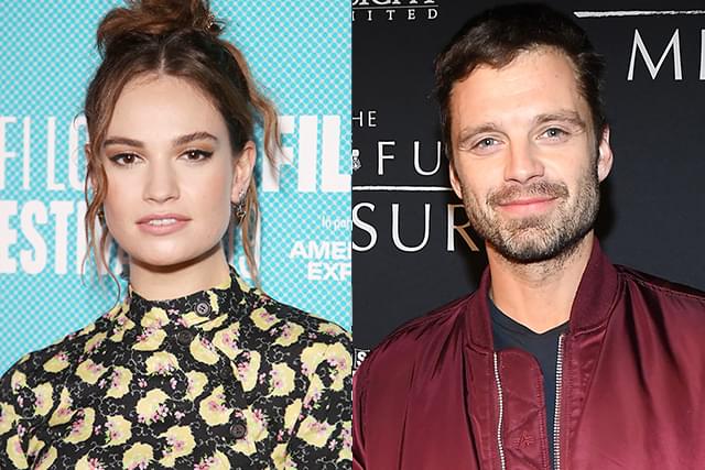 リリー・ジェームズ(左)とセバスチャン・スタン