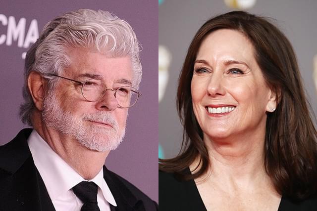 ジョージ・ルーカス（左）とキャスリーン・ケネディ