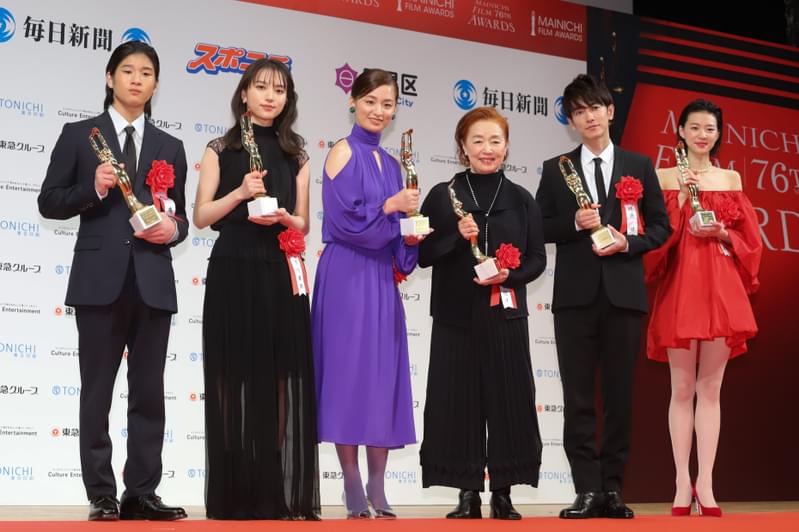 第76回毎日映画コンクール「ドライブ・マイ・カー」が日本映画大賞と監督賞 男優、女優主演賞の佐藤健、尾野真千子が喜び語る