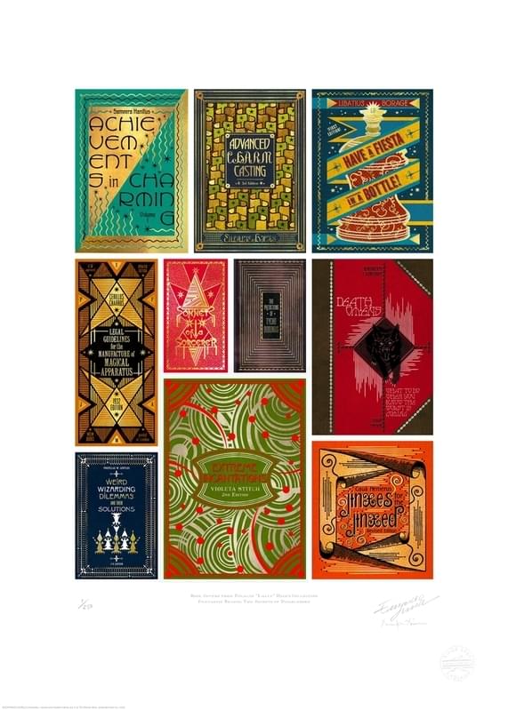 「呪文学」の教師ユーラリーの「Advanced Charm Casting」など本のコレクション