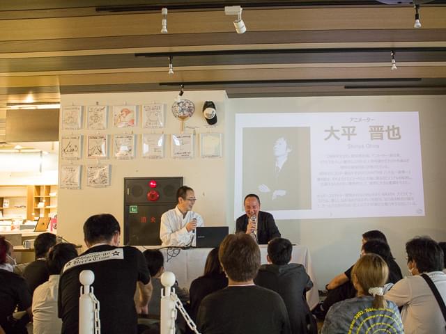 大平晋也氏(左)とサイバーコネクトツー松山洋氏