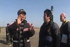 撮影中の犬童一心監督