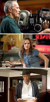 結果は「ミリオンダラー・ベイビー」が 作品、監督、主演女優、助演男優の4部門で 主要部門の大半を押さえた