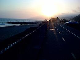 ベニス・ビーチからサンタモニカ方面へ北上する 著者のランニングコース（iPhoneのカメラで撮影）