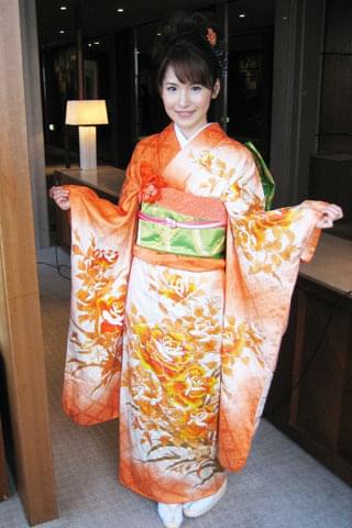 振袖姿で、いざ対面！