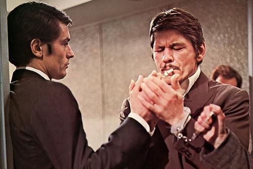 アラン・ドロン（左）とチャールズ・ブロンソン