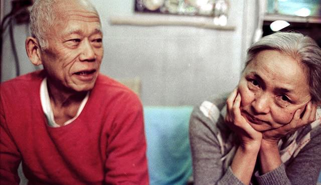 ギュウチャンこと篠原有司男さんと妻の乃り子さん