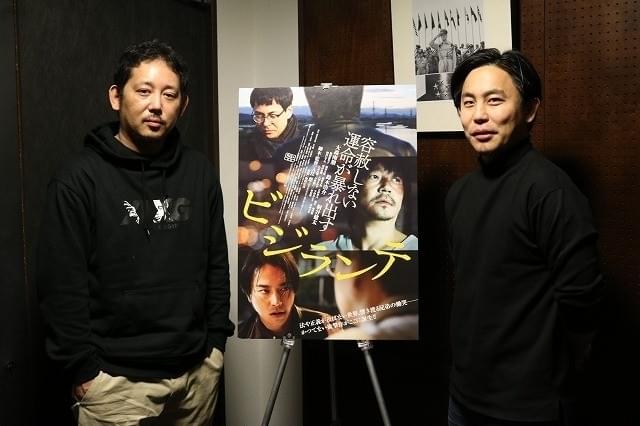 入江悠監督（左）と筆者
