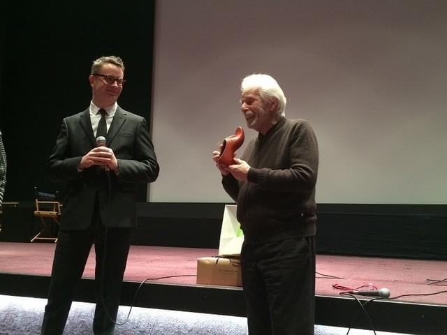 ホドロフスキー監督と久しぶりの再会を交わした ニコラス・ウィンディング・レフン監督