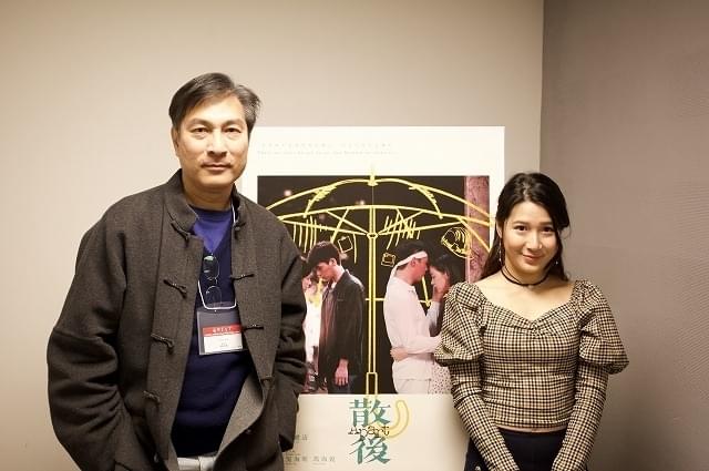 「散った後」チャン・チッマン監督（左）とジョスリン・チョイ
