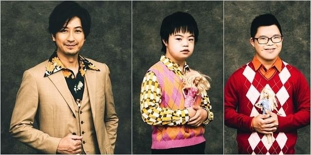 ポール役の谷原章介（左）と、マルコ役を演じる高橋永（中）、丹下開登（右）