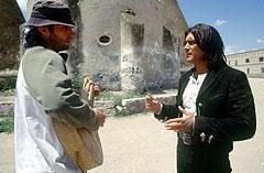 撮影中、ロドリゲス監督と