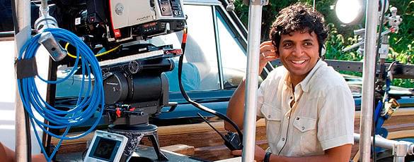 撮影現場でのM・ナイト・シャマラン監督