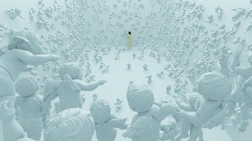 やがて、白い壁からは 何かの「しんぼる」が飛び出てくる……