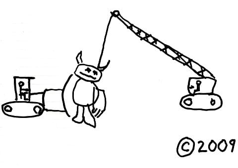 かいじゅうたちをクレーンで操作？