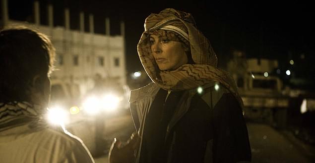 撮影中のキャスリン・ビグロー監督。もしオスカー受賞となれば、女性としては初のアカデミー賞受賞監督に