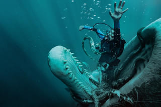 クジラに落ちた男