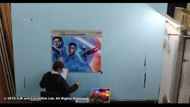 巨大手描き看板制作タイムラプス動画