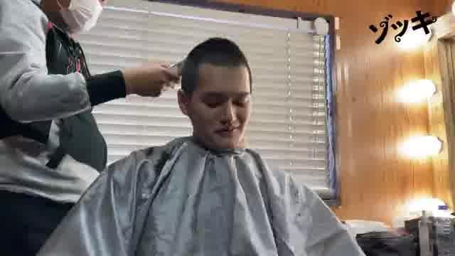 九条ジョー（コウテイ）丸刈りメイキング映像