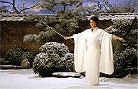 白い雪には血が映える…