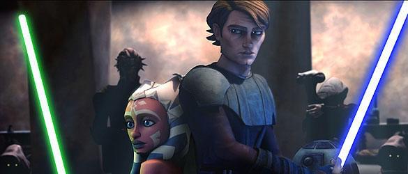 アナキン同様に生意気なパダワンの少女アソーカ・タノ（左）