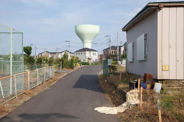 給水塔はCGではなく実際の建物