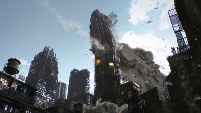 廃墟化した近未来のニューヨーク