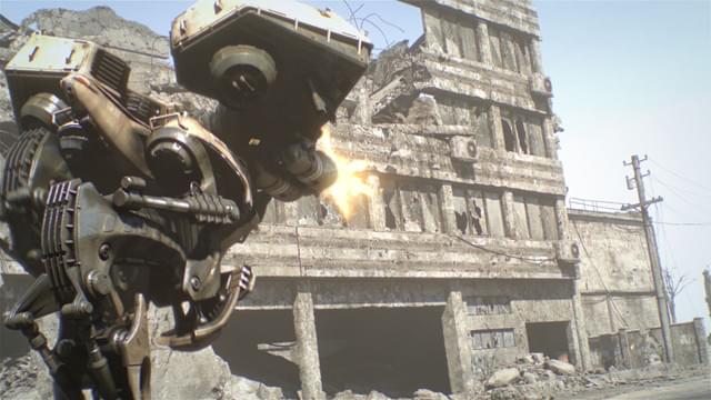 戦闘兵器とのバトルは目を見張るリアリティ