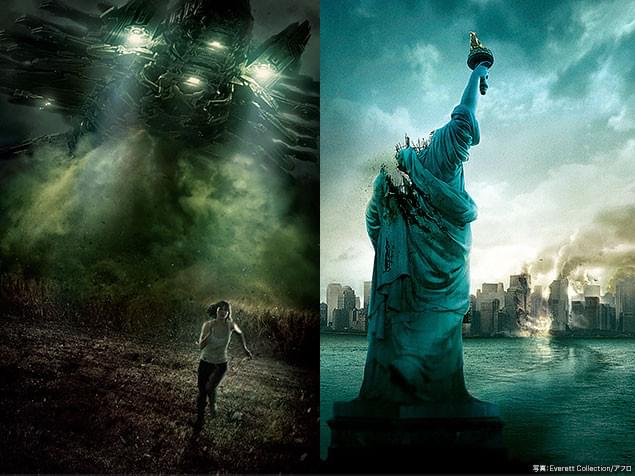 本作（左）と「クローバーフィールド」（右）のメイン・ビジュアル。色調が似ている!?