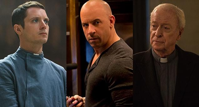 （左から）イライジャ・ウッド、ビン・ディーゼル、マイケル・ケインそろい踏み！