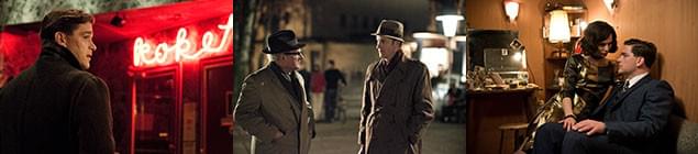 50年代後半当時のファッションや街並みも忠実に再現。スパイ映画の雰囲気をかもす