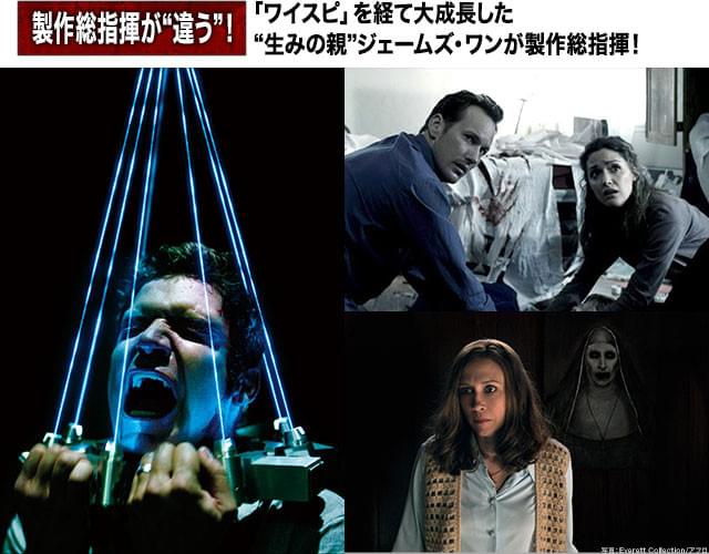 本作の重要シーン（左）と、ワン監督が手掛けてきたヒット・シリーズ（右上・右下）