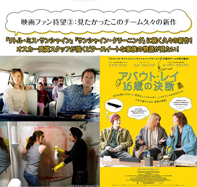 「リトル・ミス・サンシャイン」(左上)、「サンシャイン・クリーニング」(左下)